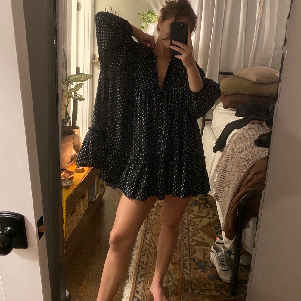 Free People Full Swing Mink Dress